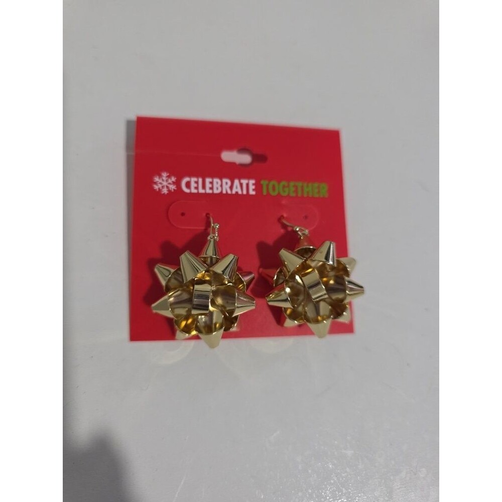 Celebrate Together Gold Bow Earrings